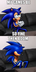 Size: 2000x4000 | Tagged: dead source, safe, artist:p_ditty2, sonic the hedgehog, edit, meme, photographic background, stitched