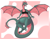Size: 1024x794 | Tagged: safe, artist:elephants, dulcy the dragon, archie sonic the hedgehog, dragon, female