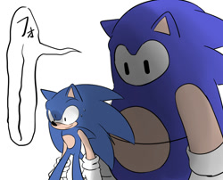 Size: 850x688 | Tagged: safe, artist:mtwb1210, sonic the hedgehog, fall guys, featured image