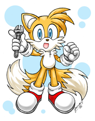 Size: 700x889 | Tagged: source needed, safe, artist:jennifer hernandez, miles "tails" prower, solo, wrench