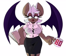 Size: 2048x1760 | Tagged: safe, artist:nexter, rouge the bat, busty rouge, looking at viewer, office outfit