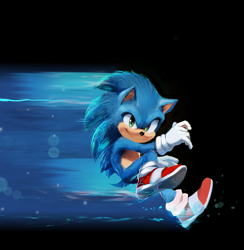 Size: 824x845 | Tagged: safe, artist:tyson hesse, sonic the hedgehog, sonic the hedgehog (2020), movie style