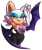 Size: 900x1063 | Tagged: safe, artist:mistyvns, rouge the bat, arm behind head, looking at viewer, rouge's heart top, simple background, solo