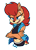 Size: 1000x1400 | Tagged: safe, artist:galaxynite, sally acorn, arms folded, lidded eyes, mouth open, outline, sally's ringblader outfit, simple background, smile, solo, standing, transparent background