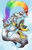 Size: 756x1200 | Tagged: safe, artist:dreamzcometroo, tangle the lemur, featured image, leaping, pride, solo