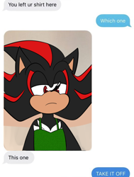 Size: 526x694 | Tagged: safe, artist:silverxcristal, shadow the hedgehog, implied rouge, solo, texting