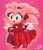 Size: 1929x2261 | Tagged: safe, artist:zer0fenix, amy rose, hedgehog, classic amy, classic lolita, dress, lolita, rose