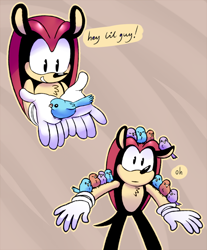 Size: 750x904 | Tagged: safe, artist:memphis tennessee, mighty the armadillo, bird, dialogue, featured image, literal animal