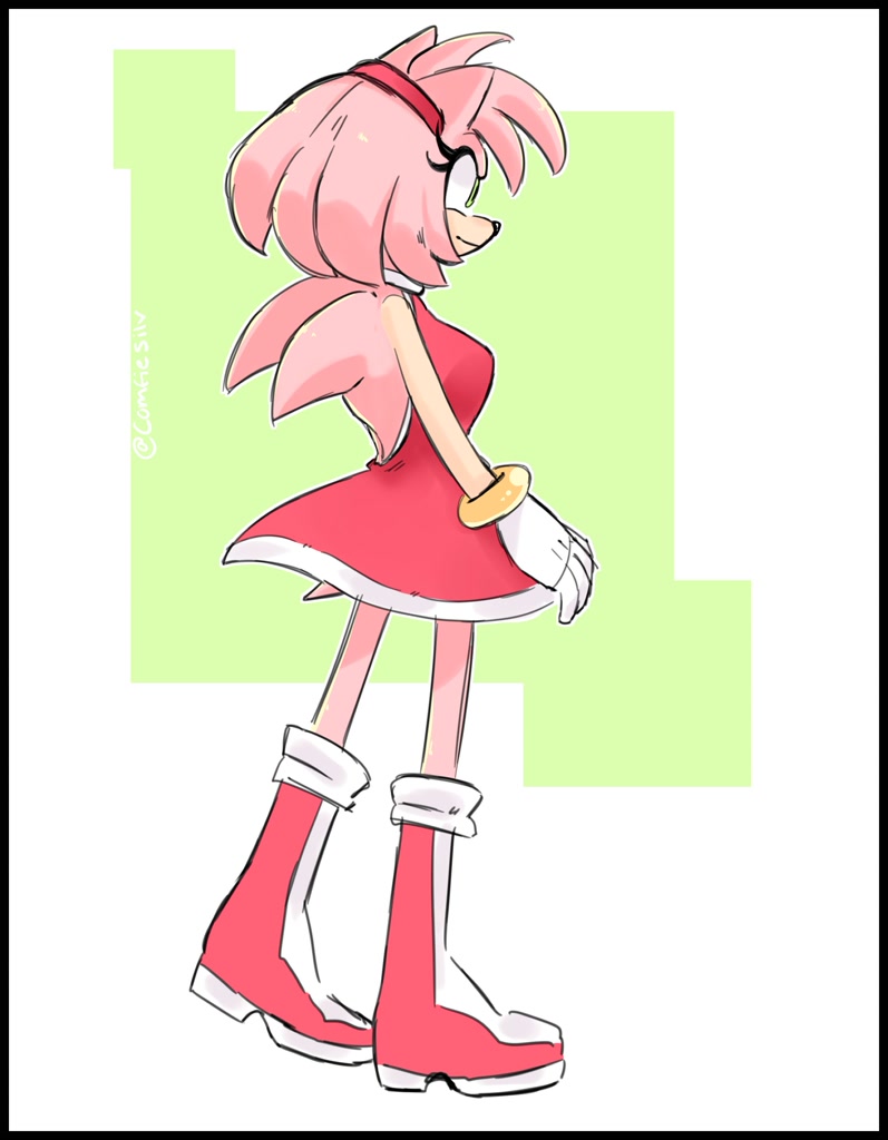 AI Art: Amy Rose Sonic Fusion by @CasualCollection