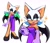 Size: 2048x1758 | Tagged: safe, artist:violetmadness7, rouge the bat, dress, eyeshadow, sparkles, wink