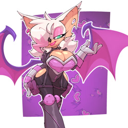 Size: 1024x1024 | Tagged: suggestive, artist:bigdad, rouge the bat, busty rouge