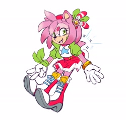 Size: 2320x2217 | Tagged: safe, artist:poltergeistig, amy rose, back quills, solo