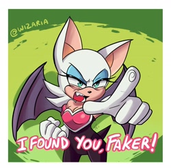 Size: 2236x2189 | Tagged: safe, artist:wizaria, rouge the bat, i found you faker