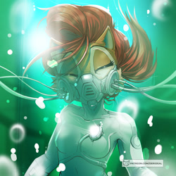 Size: 1280x1280 | Tagged: safe, artist:kiaun, lady alicia acorn, healing tank, underwater