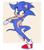 Size: 1024x1152 | Tagged: safe, artist:elegantlyangsty, sonic the hedgehog, looking offscreen, male, raised eyebrow, running, smile, solo
