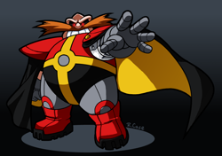 Size: 886x623 | Tagged: safe, artist:rings1234, robotnik, cape, looking at viewer, solo