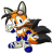 Size: 1500x1523 | Tagged: safe, artist:montyth, oc, oc:tony the fox, fox, bandana, black fur, black tipped ear, black tipped tail, blue gloves, blue shoes, blue socks, blue tipped shoes, boom style, gloves, goggles, kitsune, looking at viewer, orange fur, scarf, signature, simple background, smile, sneakers, socks, solo, three tails, transparent background, white gloves
