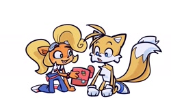 Size: 1883x1180 | Tagged: safe, artist:gorialbros, miles "tails" prower, coco bandicoot
