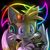 Size: 2322x2322 | Tagged: safe, artist:ragevine-the-flower, miles "tails" prower, cute, gaming, goggles, headset, looking at viewer, one fang, ps4, ps4 controller, rainbow, solo