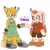 Size: 1000x1000 | Tagged: safe, artist:heir0rage, cream the rabbit, miles "tails" prower, fistbump, plaster, signature, simple background, trans boy cream, trans female, trans girl tails, trans male, transgender, white background