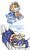 Size: 800x1335 | Tagged: safe, artist:zoomswish, miles "tails" prower, sonic the hedgehog, oc, oc:amadeus "ace" prower, oc:maximus "max" prower, hybrid, beach, drone, family, fankid, father and daughter, father and son, hammock, hedgefox, magical gay spawn, ocean, parent:sonic, parent:tails, parents:sontails, sitting, sleeping, sonic x tails, sunglasses, two tails