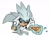 Size: 1426x1082 | Tagged: safe, artist:evan stanley, silver the hedgehog, meme, meme redraw, pizza, telekinesis