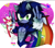 Size: 1644x1432 | Tagged: safe, artist:akarifalcon, chip, sonic the hedgehog, sonic unleashed, aromantic pride, asexual pride, bisexual pride, flag, gay pride, genderfluid pride, hearts, intersex pride, lesbian pride, nonbinary pride, pansexual pride, pride, trans pride, v sign, were form, werehog