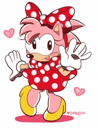 Size: 1583x2048 | Tagged: safe, artist:domestic maid, amy rose, cosplay, minnie mouse