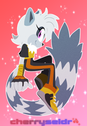 Size: 430x620 | Tagged: safe, artist:cherryseidr, tangle the lemur, tangle's running suit