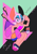 Size: 1241x1754 | Tagged: safe, artist:penbee, rouge the bat, bat, abstract background, female, glasses, looking at viewer, smile, smiling at viewer, solo, swimsuit, wink, winking at viewer