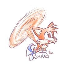 Size: 1508x1451 | Tagged: safe, artist:nerplesdoesart, miles "tails" prower, featured image, flying, smile