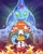 Size: 1638x2048 | Tagged: safe, artist:loulubally, chaos, tikal, channelling, nighttime