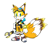 Size: 1018x912 | Tagged: artist needed, safe, miles "tails" prower, ancient transformation, belt, brown tipped ears, four tails, goggles, kitsune, redesign, simple background, sonic boom (tv), spanner, white background