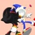 Size: 800x800 | Tagged: artist needed, safe, shadow the hedgehog, sonic the hedgehog, pie, pie in the face