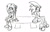 Size: 698x448 | Tagged: safe, artist:terrichance, lien-da, sonic the hedgehog, echidna, hedgehog, crack shipping, eye clipping through hair, female, frown, lien-da x sonic, line art, looking at each other, male, shipping, sitting, straight, table, white background
