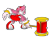 Size: 1100x825 | Tagged: safe, artist:kojiro-brushard, amy rose, amy's halterneck dress, piko piko hammer, uekawa style, were form, werehog