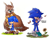 Size: 2948x2272 | Tagged: safe, artist:wizaria, longclaw, sonic the hedgehog, crying, dialogue, sunflower, tears of sadness