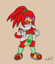 Size: 1033x1215 | Tagged: suggestive, artist:shardshatter, knuckles the echidna, gender swap