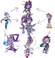 Size: 1150x1230 | Tagged: safe, artist:that-rae-of-sunshine, blaze the cat, perci the bandicoot, fusion, fusion:blaze, fusion:oc, group, hexafusion, sash lilac, white background