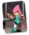 Size: 1087x1280 | Tagged: safe, artist:finimun, oc, oc:emily the chameleon, coffee, comic book, dress, female, sitting, solo