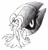 Size: 592x616 | Tagged: safe, artist:terrichance, e-102 gamma, flicky, looking offscreen, looking up, mobianified, nina the flicky, redesign, roboticized, simple background, white background
