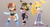 Size: 1280x689 | Tagged: safe, artist:howxu, bunnie rabbot, nicole the hololynx, sally acorn, chipmunk, lynx, rabbit, squirrel, female, hololynx, sally's ringblader outfit, trio