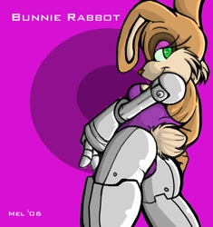 Size: 640x680 | Tagged: suggestive, artist:kayla-na, bunnie rabbot, looking back, solo
