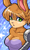 Size: 300x500 | Tagged: safe, artist:mellie hedgehog, bunnie rabbot, eyebrow clipping through hair, female, looking at viewer, solo, star (symbol)