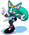 Size: 1869x2269 | Tagged: safe, artist:waniramirez, sonar the fennec, female, fennec, looking offscreen, solo, wink