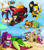 Size: 1244x1410 | Tagged: safe, artist:biko97, bean the dynamite, charmy bee, e-123 omega, espio the chameleon, honey the cat, marine the raccoon, mighty the armadillo, ray the flying squirrel, rouge the bat, shadow the hedgehog, storm the albatross, vector the crocodile, wave the swallow, beach, everyone is here, parasol, sandcastle, sketch page, swimsuit