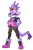 Size: 2712x4087 | Tagged: safe, artist:nexter, blaze the cat, cat, female, hands on hips, looking offscreen, simple background, smile, solo, tron bonne, wink