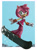 Size: 1280x1749 | Tagged: safe, artist:angier3741, amy rose, leaping, snowboard, solo