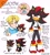 Size: 1852x2048 | Tagged: safe, artist:milkylotte, maria robotnik, shadow the hedgehog, hedgehog, human, ..., 2021, dialogue, duo, english text, gender swap, self paradox, simple background, speech bubble, standing, v sign, white background