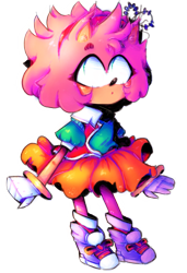 Size: 943x1381 | Tagged: safe, artist:dirtyhandslolo, amy rose, redesign, solo